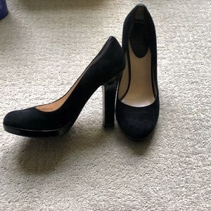 Cole Haan Suede Heel with Patent Leather Detail
